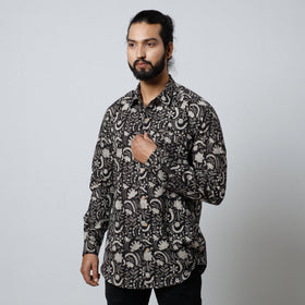  Bagru Block Printed Cotton Men Full Sleeve Shirt 