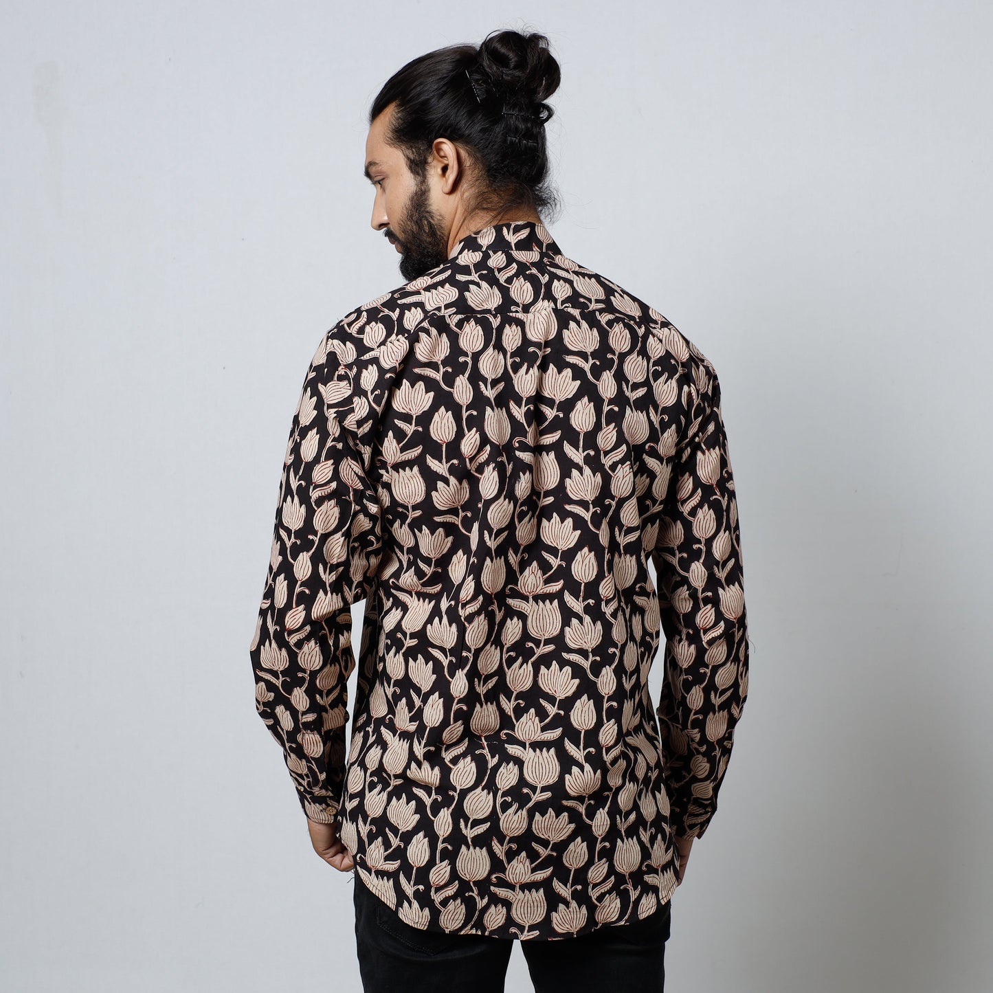 Buy Bagru Block Printed Cotton Men Full Sleeve Shirt Online l iTokri.com