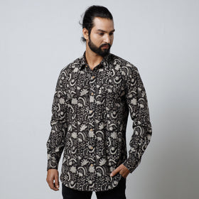  Bagru Block Printed Cotton Men Full Sleeve Shirt 