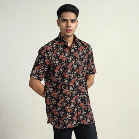 Buy  Bagru Block Printed Cotton Men Half Sleeve Shirt 10 Online l iTokri.com