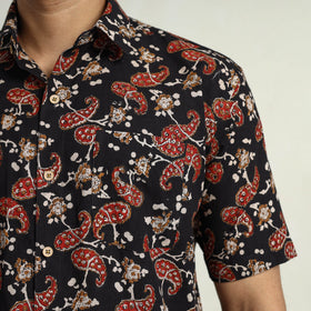 Buy  Bagru Block Printed Cotton Men Half Sleeve Shirt 10 Online l iTokri.com