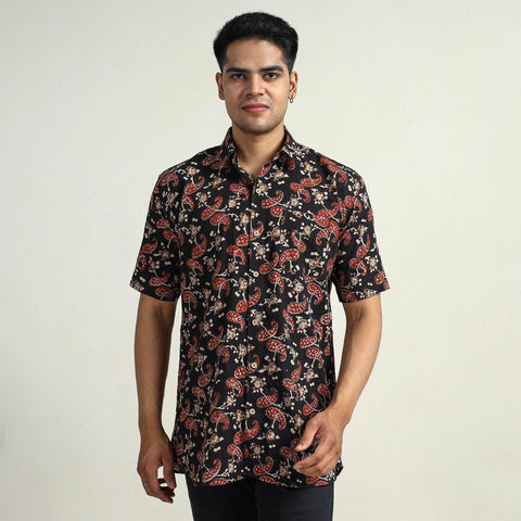Buy  Bagru Block Printed Cotton Men Half Sleeve Shirt 10 Online l iTokri.com