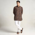  Bagru Block Printed Cotton Men Short Kurta 03 