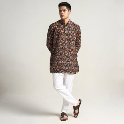 Bagru Block Printed Cotton Men Short Kurta 03 