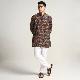  Bagru Block Printed Cotton Men Short Kurta 03 