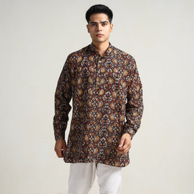  Bagru Block Printed Cotton Men Short Kurta 03 