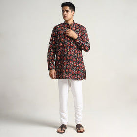 Buy Bagru Block Printed Cotton Men Short Kurta 04 Online at iTokri.com