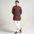 Buy Bagru Block Printed Cotton Men Short Kurta 04 Online at iTokri.com