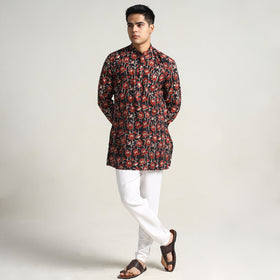 Buy Bagru Block Printed Cotton Men Short Kurta 04 Online at iTokri.com