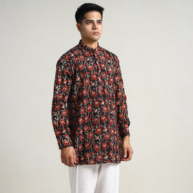 Buy Bagru Block Printed Cotton Men Short Kurta 04 Online at iTokri.com