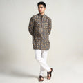 Buy Bagru Block Printing Cotton Men Short Kurta 12 Online at iTokri.com