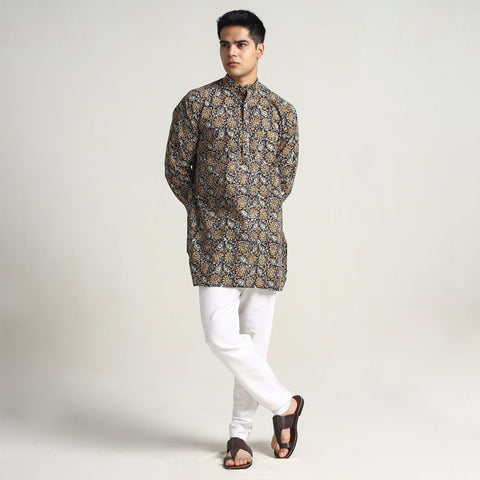 Buy Bagru Block Printing Cotton Men Short Kurta 12 Online at iTokri.com