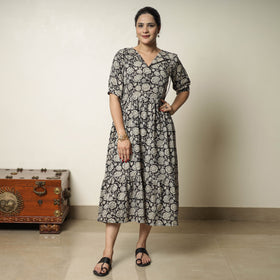 Buy Bagru Block Printed Cotton Tiered Dress 11 Online at iTokri.com