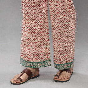  Bagru Block Printing Maheshwari Silk Kurta with Palazzo & Dupatta Set 