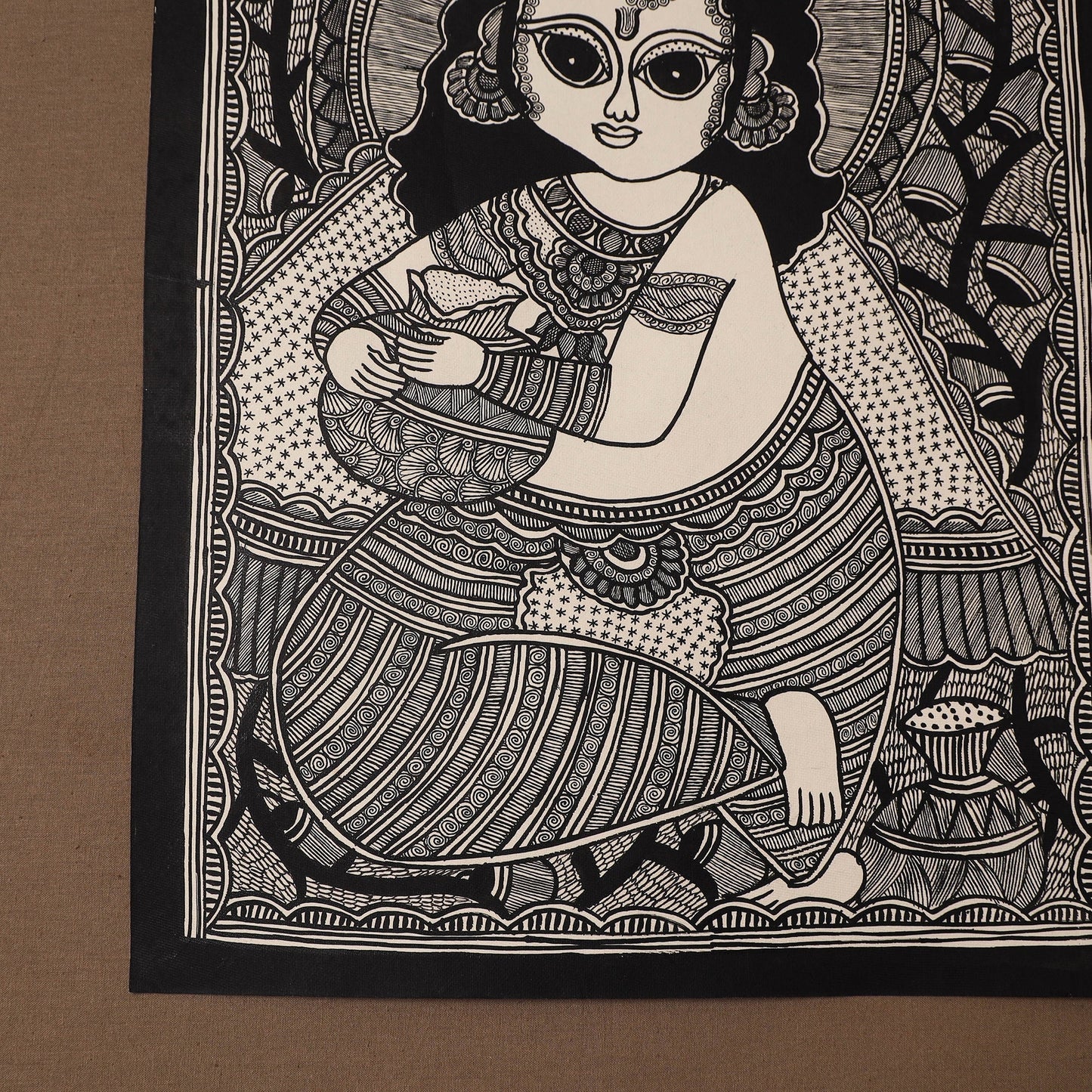 Handpainted madhubani painting by hira devi (22 x 15 in) 20