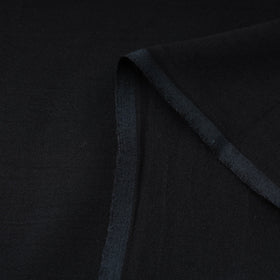 Black - bamboo silk natural dyed pure handloom plain fabric