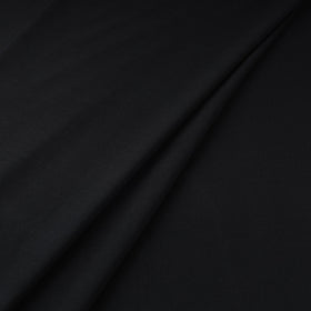Black - bamboo silk natural dyed pure handloom plain fabric