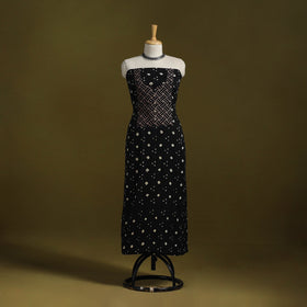 Bandhani patchwork cotton unstitched kurta material (3m) 03