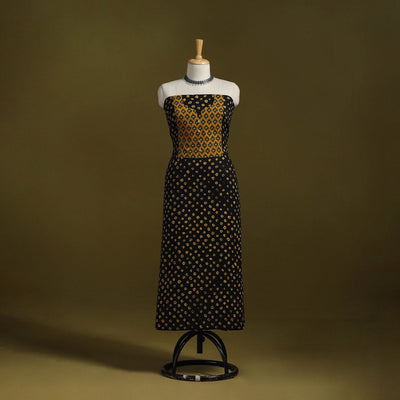 Bandhani patchwork cotton unstitched kurta material (3m) 11