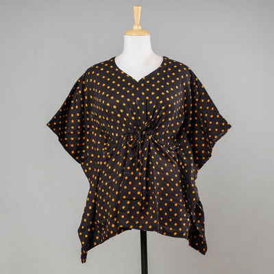 Buy Bandhani Tie-Dye Cotton Kaftan with Tie-Up Waist l iTokri.com