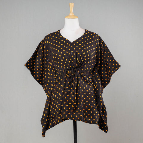 Buy Bandhani Tie-Dye Cotton Kaftan with Tie-Up Waist l iTokri.com