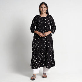 Buy Bandhani Tie-Dye Cotton A-Line Kurta for Women