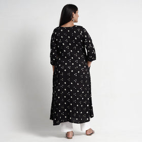 Buy Bandhani Tie-Dye Cotton A-Line Kurta for Women