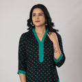  Bandhani Tie-dye Cotton Long Straight Kurta for Women