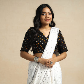 Buy Modal Silk Bandhani Tie Dye Stiched Blouse Online at iTokri.com