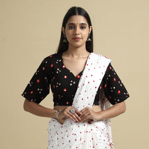 Buy Bandhani Tie-Dye Cotton Stitched Blouse Online at iTokri.com