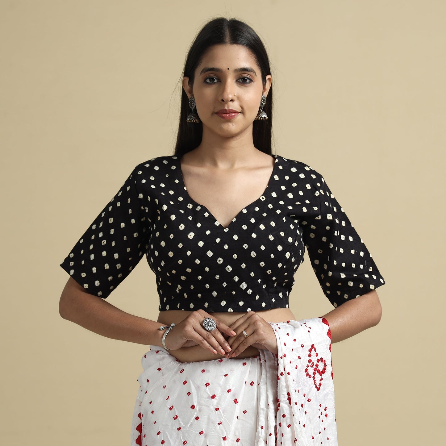 bandhani stitched blouse 