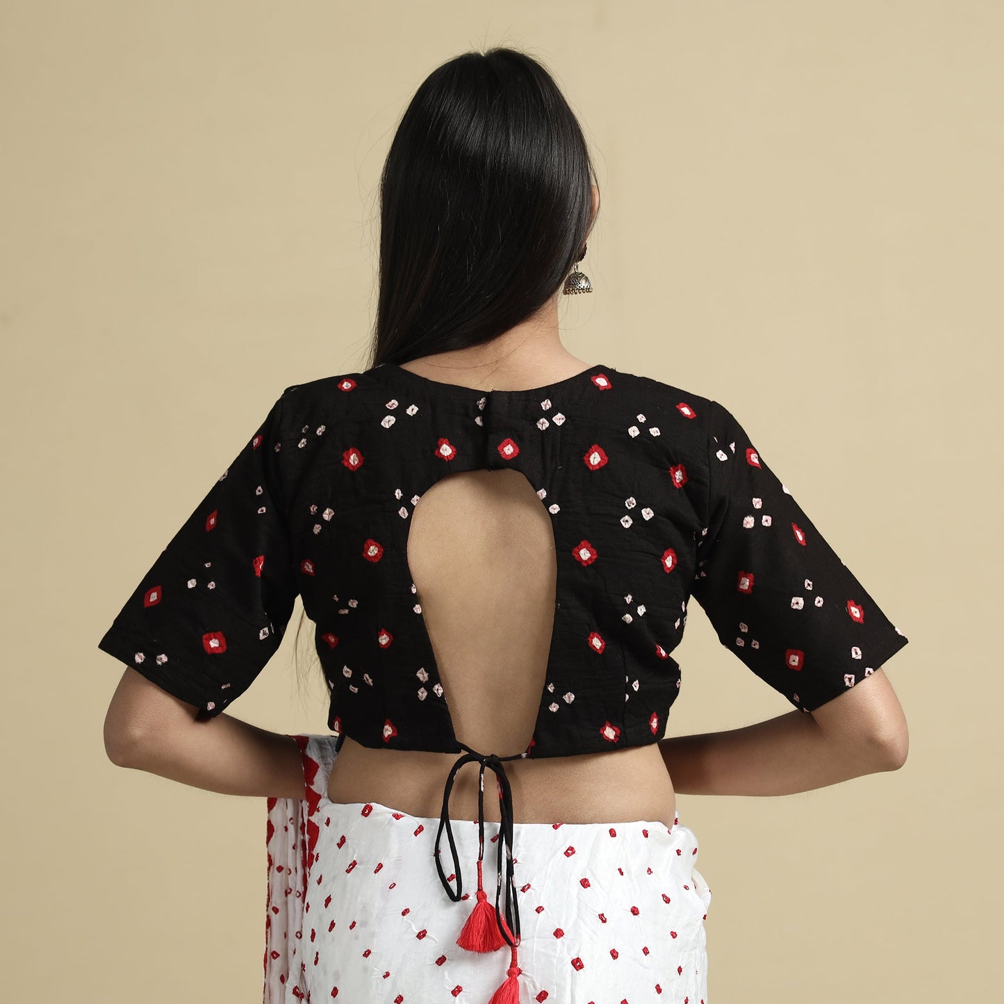 Buy Bandhani Tie-Dye Cotton Stitched Blouse Online at iTokri.com