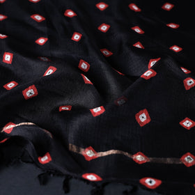  Bandhani Tie-Dye Kota Doria Silk Dupatta with Tassels Online at iTokri.com 