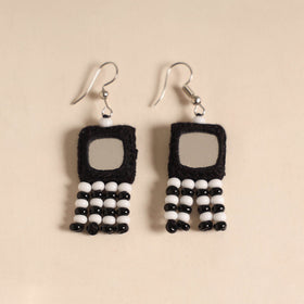 Banjara embroidery mirror & bead work handmade earrings 05