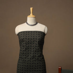 Black - barmer cut work cotton applique 3pc unstitched