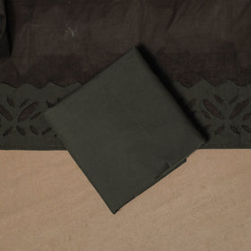 Black - barmer cut work cotton applique 3pc unstitched