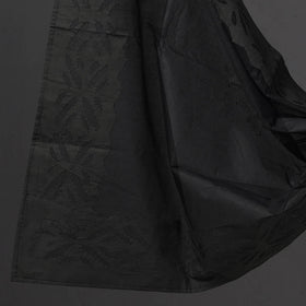 Black - 3pc cut work cotton barmer applique unstitched