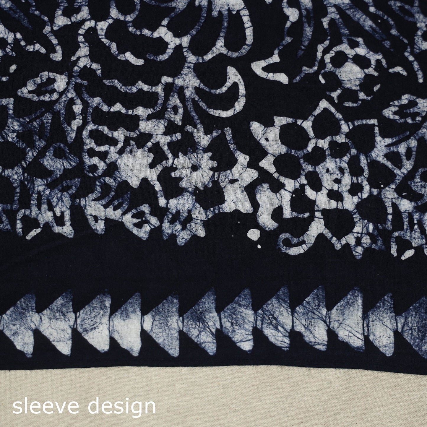 Black - batik patchwork cotton unstitched kurta material