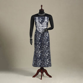 Black - batik patchwork cotton unstitched kurta material