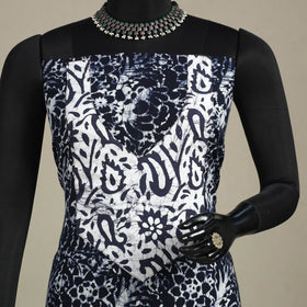 Black - batik patchwork cotton unstitched kurta material