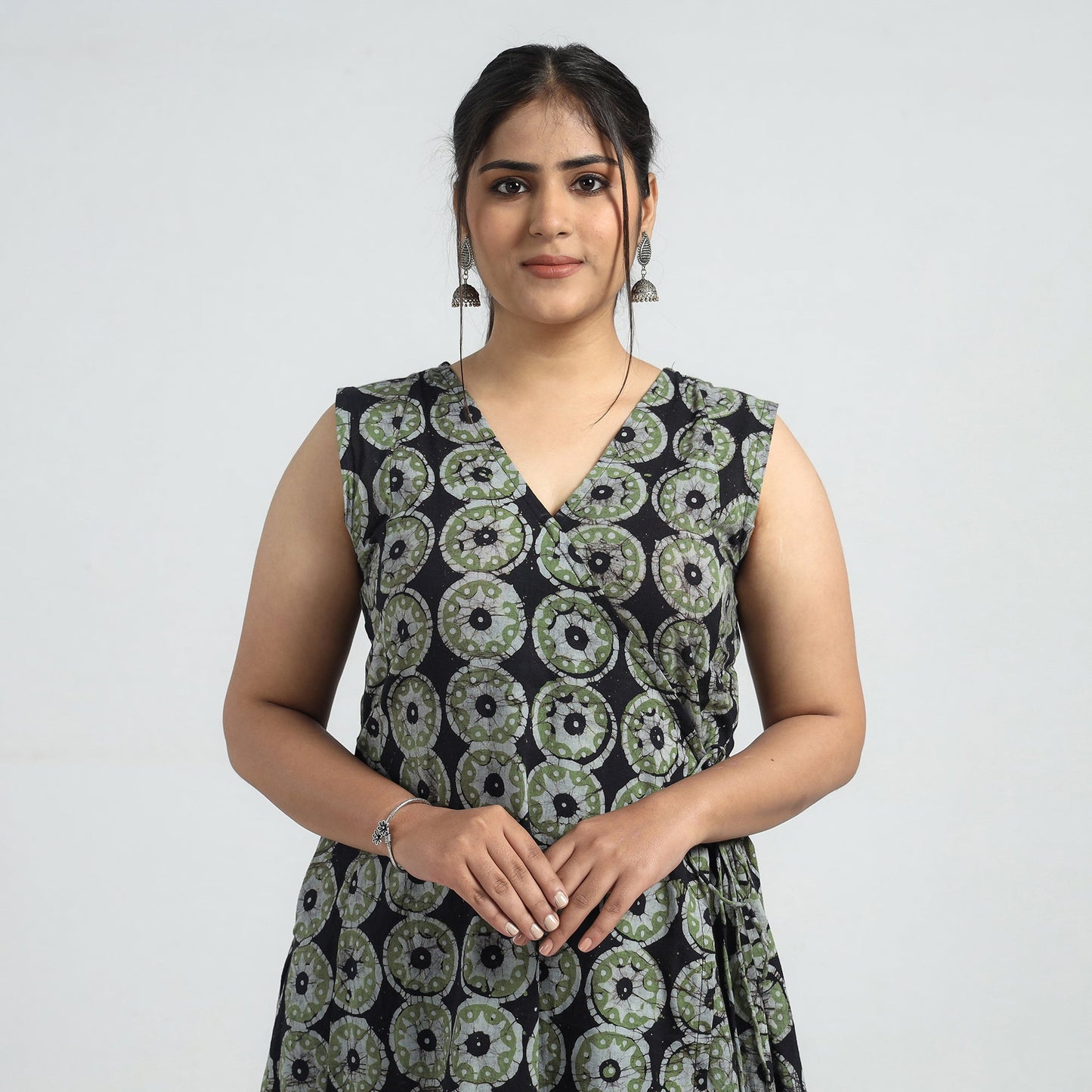 batik print dress