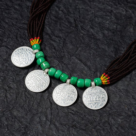 Bead & Coin Work Handmade Baiga Tribal Necklace 