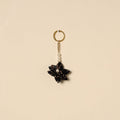 Beaded fabart flower keychain 23 - handcrafted