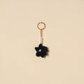 Beaded fabart flower keychain 26 - handcrafted