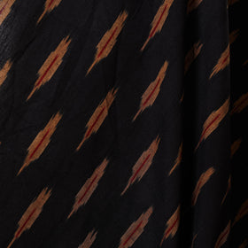 Black with beige butta cotton pochampally ikat fabric 06