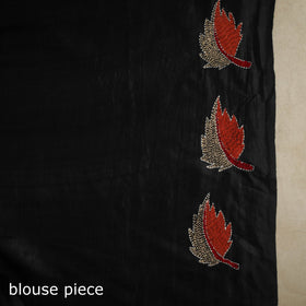 Black - bengal hand embroidery banarasi silk handloom