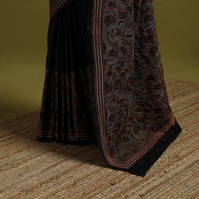 Bengal hand embroidery bangalore silk handloom kantha saree