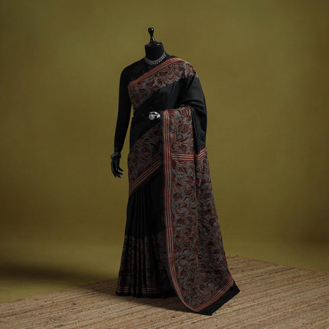 Bengal hand embroidery bangalore silk handloom kantha saree