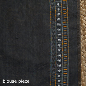 Bengal hand embroidery silk cotton kantha saree 05