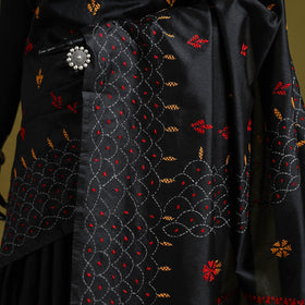 Bengal hand embroidery silk nakshi kantha saree 54